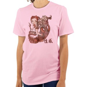 Betty Boop Chinese Fashion Lion Womens Graphic T Shirt Tees Brisco Brands - 1 of 3