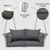 Sapphtopaz Outdoor Porch Swing Woven Couch Swing Patio Lounge Hanging Chair with Cushions and Chains Patio Swing for Garden, Terrace - 2 of 4