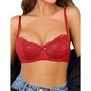 Avidlove Women's Lace Bra Sheer Balconette Underwire Unlined Everyday Bras Lingerie - 4 of 4