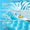 Jasonwell 2-Pack Inflatable Pool Floats for Adults, Chair with Cup Holders, Hammock Noodle Mat, Blue & Pink, Summer Fun - 3 of 4