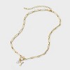 14K Gold Dipped Pearl Charm on Chain Initial Necklace - A New Day Gold - 3 of 4