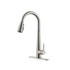Stainless Steel Modern Kitchen Faucet with High-Arc Single Lever, Detachable Pull-Down Sprayer, and Matching Deck Plate - 4 of 4