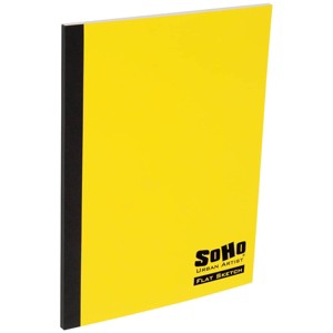 SoHo Urban Artist Tape Bound Lay Flat Sketch Book, Yellow Cover