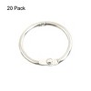 Unique Bargains Metal Loose Leaf Binder Scrapbook Key Book Rings 20 Pcs - 2 of 4