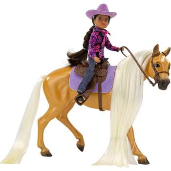 Breyer Animal Creations Breyer Freedom Series 1:12 Scale Model Horse Set | Charm & Western Rider Gabi