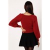Gia Sweetheart Neck Bell Sleeve Knit Sweater - Wine M : Target