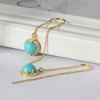 Chain Threader Dangle Earrings for Women Gemstone Sterling Silver Ginger Lyne Collection - 3 of 4