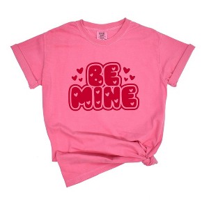 Simply Sage Market Women's Be Mine Bubble Short Sleeve Garment Dyed Tee - 1 of 4