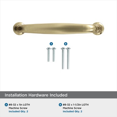 Golden Champagne Traditional Cabinet Bar Pull with Mounting Hardware