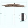 Sonkuki 10x6.5 ft LED Rectangular Patio Market Umbrella w/Tilt Adjustment - 3 of 4