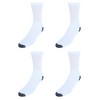 CTM Men's Casual and Comfortable Colored Heel and Toe Crew Socks (4 Pack) - 2 of 4