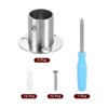 Unique Bargains Stainless Steel High-Leg Style Wardrobe Closet Rod Holder 4 Pcs - 3 of 4