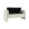 Upholstered Storage Bench with Armrests, Modern Bedroom Ottoman for End of Bed, Entryway, or Living Room - 4 of 4