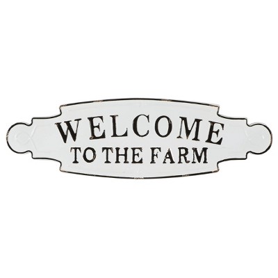 Farmhouse Welcome To The Farm Iron Wall Sign - Olivia & May