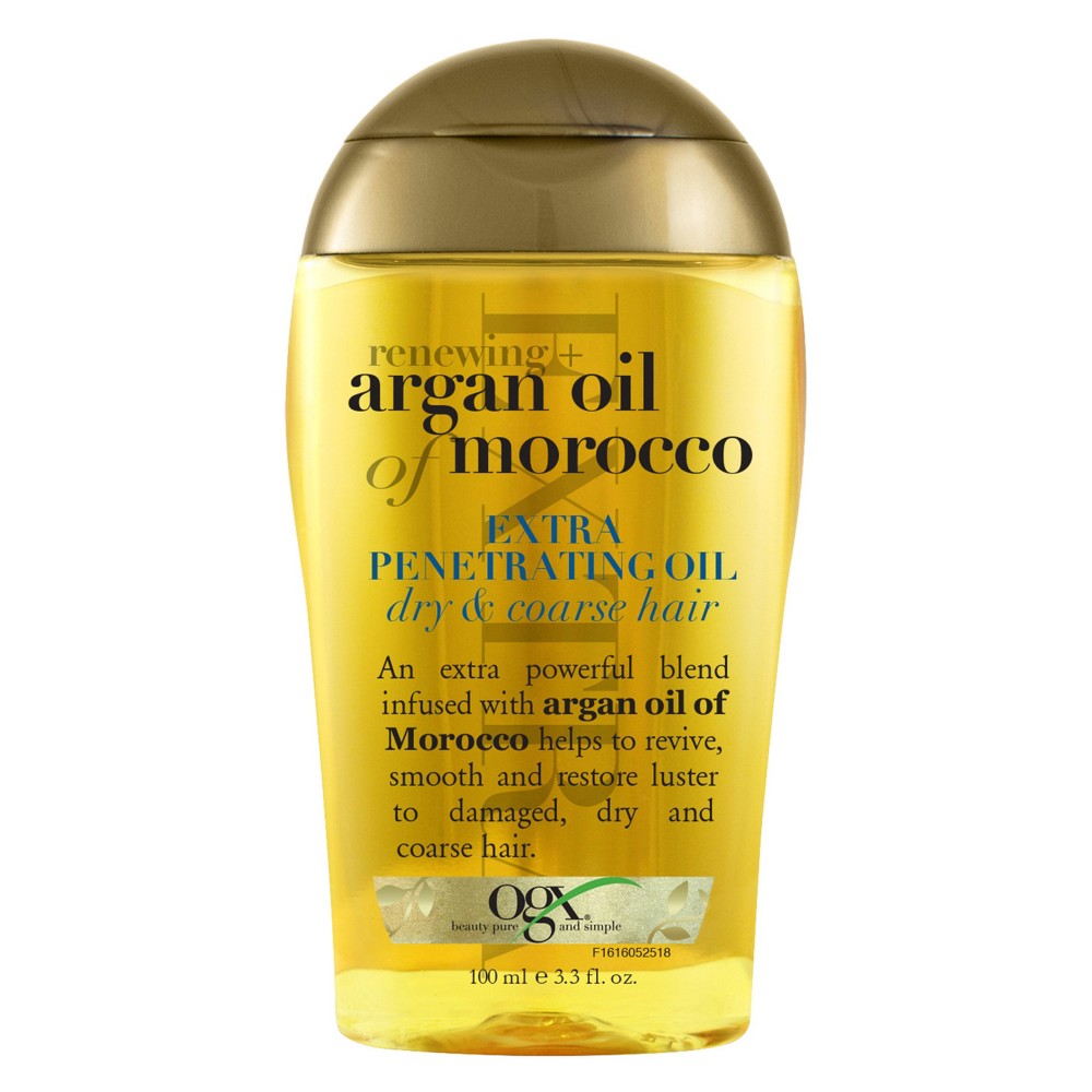 Photos - Manicure & Pedicure Tools OGX Extra Strength Renewing Moroccan Argan Oil Penetrating Hair Oil Serum- 3.3 fl oz 