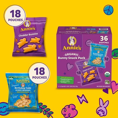 Annie's Cheddar Bunnies Birthday Cake Grahams Crackers - 36oz/36ct