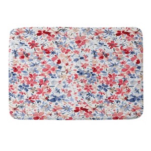 Deny Designs Ninola Design Liberty Colorful Petals Memory Foam Bath Mat Red/Blue - 1 of 4