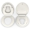 Elongated Toilet Seat with Toddler Seat Built In, Slow Close Magnetic Lid, Potty Training Seat for Kids and Adults, Safe PP Material - 2 of 4