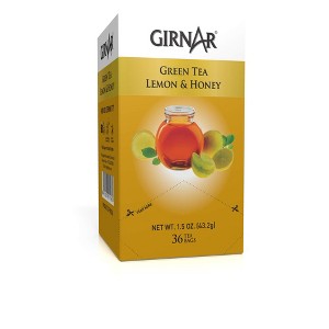 Girnar Green Tea Bags with Lemon & Honey (36 Tea bags) - 1 of 4