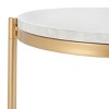 Dove End Table - ACC2501A - White Faux Marble/Gold - Safavieh - 3 of 4