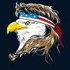 Men's Design By Humans July 4th Eagle Mullet American Flag By corndesign T-Shirt - 2 of 2