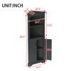 KWPZQEB Farmhouse Corner Cabinet with Barn Door, Tall Storage Cabinet with 2 Shelves, Storage Organizer for Living Room, Kitchen, Bathroom - 3 of 4