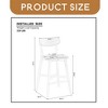 Wooden Bar Chairs Set of 2, Modern Soft Upholstered Kitchen Island Chairs, Counter Height Stool with Backrest - Leovsnove - 4 of 4