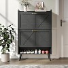 Munora - Large 2-Drawer Freestanding Shoe Cabinet with Open Shelf - Anti-Tipping, Fits 13" Men's Shoes - Hallway/Entryway - 3 of 4