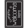 Smart Poly® Computer Mouse Pad, 8" x 10", Everyone is Welcome Here, BW Dots, Pack of 6 - 3 of 3
