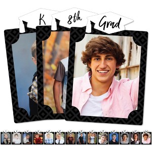 Big Dot of Happiness Black and White Graduation 8 x 10 inches K-12 School Photo Holder - DIY Party Decor - Picturific Display - 1 of 4