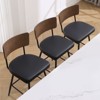 Bekrvio 26" Counter Height Swivel Bar Stools Set of 2/3 - Upholstered Faux Leather, Wood Backs & Metal Legs, Counter Stools for Kitchen Island - 4 of 4