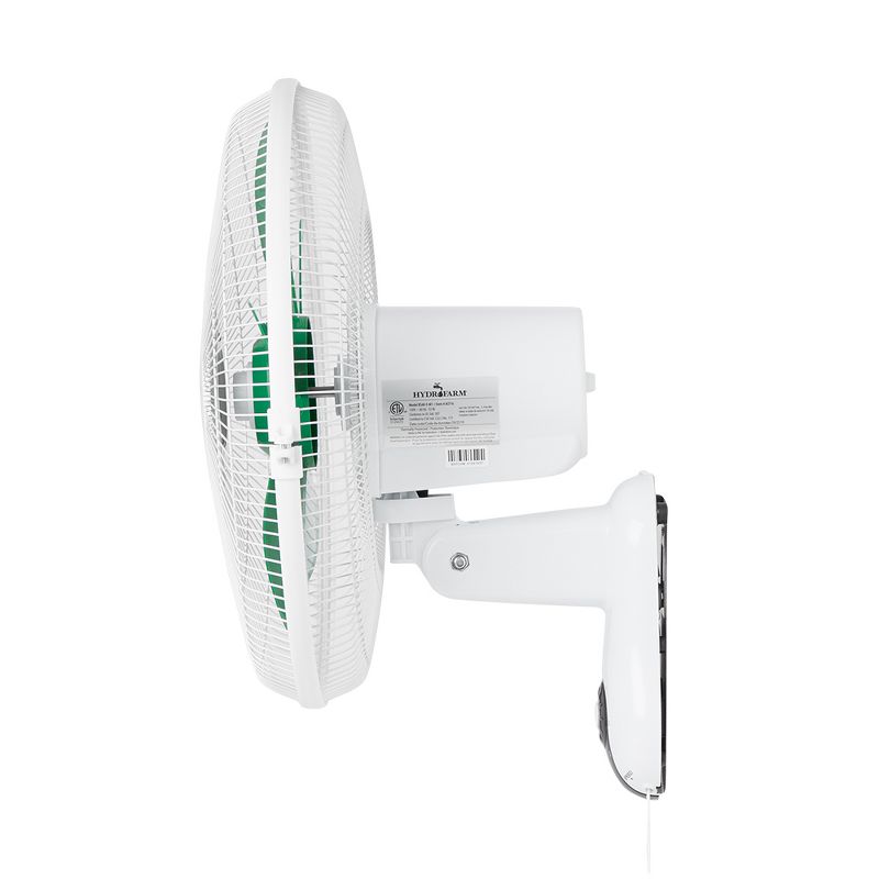 Hydrofarm Active Air ACF16 16 Inch 3 Speed Wall Mountable 90 Degree Heavy Duty Hydroponic Grow Oscillating Fan with Spring Loaded Plastic Clip, 4 of 8