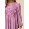 Women's Crochet Lace Embroidered Top - entro - 4 of 4
