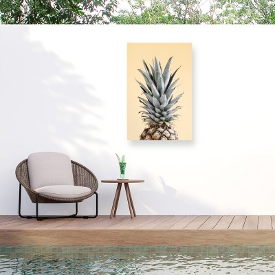 Trademark Fine Art - 1x Studio III Pineapple Yellow 04 Matted Framed Art
