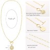 "18K Gold Plated Pendant Necklace, Moon Star Lion Evil Eye Heart Cross Charms, Paperclip Chain Choker, Dainty Layering Jewelry for Women" - 3 of 4