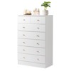 Karl Home 7-Drawer White Particle Board 25.98in. W Chest of Drawer - 4 of 4