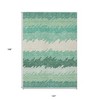 Sage Green And Ivory Striped Washable Indoor Outdoor Area Rug - 3 of 4