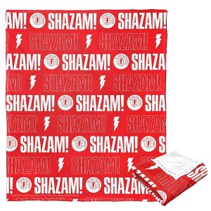 Warner Bros. DC Comics Shazam Shazam Pattern Silk Touch Throw Blanket 50x60 Inches - 1 of 4