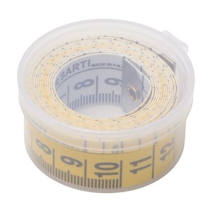 Unique Bargains Measuring Tape 1.5M Push-Button Plastic Case Tape Measure +/-5% Accuracy Fiberglass 1.57"x1.57"x0.39" 1 Pcs - 1 of 3