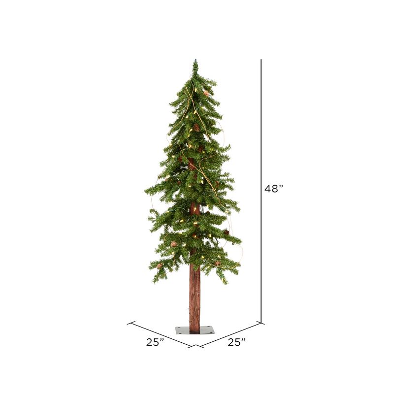 Vickerman Artificial Alpine Tree with Pine Cones & Vine, 3 of 6