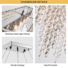 Siljoy Rectangle Chandeliers for Dining Room, 8 Lights Modern Linear Crystal Chandeliers, Pendant Lighting Fixture for Kitchen Island- L40 inch - 4 of 4