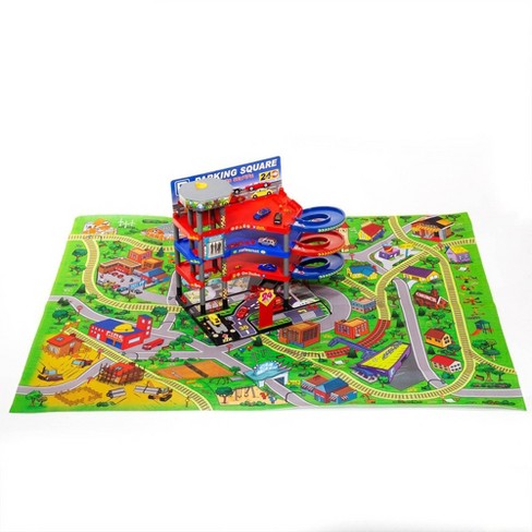 Lucky Toys Parking Lot with Playmat Set 47pc - image 1 of 3