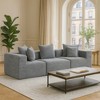 Whisen 3-Seat Modular Sectional Sofa, All-Foam Compressed Deep-Seat Couch with Textured Chenille, Tool-Free Assembly - 2 of 4