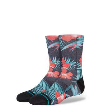 Stance Kids' Tropical Flower Crew Socks - L