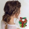 Unique Bargains Christmas Hair Rope Gift Box Cartoon Bell for Christmas Red Green 1 Pc - 2 of 4
