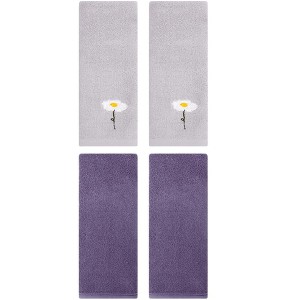 REGALWOVEN 4 Pcs Cotton Soft Absorbent Bathroom Hand Towels for Home Dcor 13" x 30" - 1 of 4