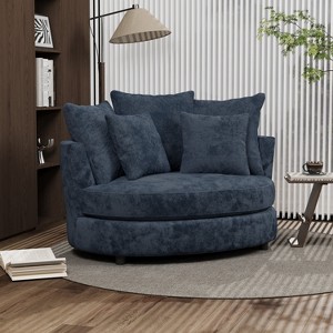 Mlmh & Kngwa 55.1" W Oversized Modern Reading Sofa Chair With 5 Pillows - 1 of 4