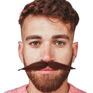 Forum Novelties Shape It 6 Ways Brown Moustache Costume Accessory - 1 of 4