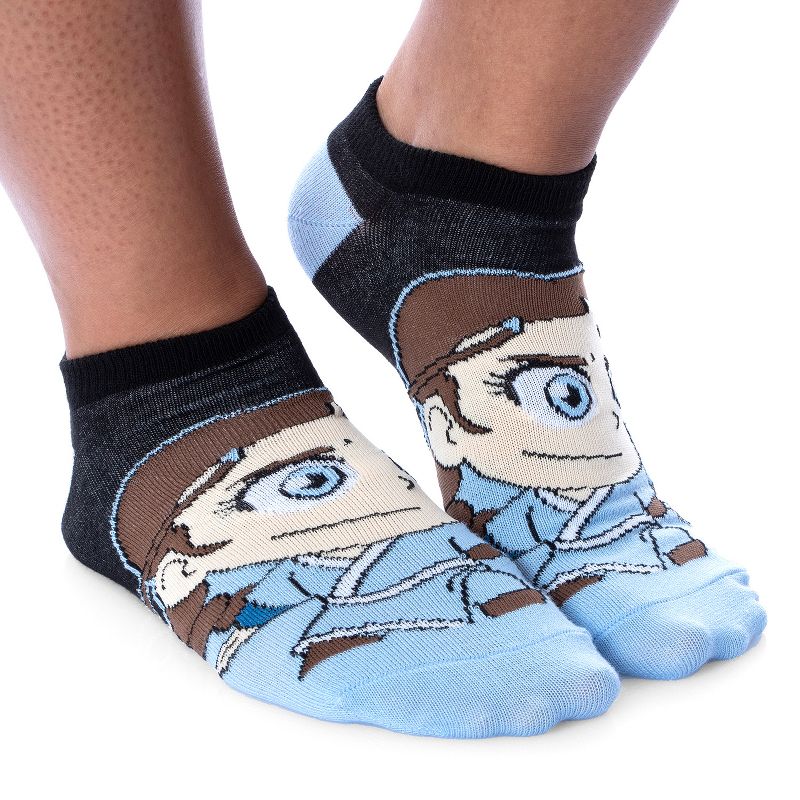 Nickelodeon Avatar The Last Airbender Chibi Character No-Show Ankle Socks 5 Pair Multicoloured, 4 of 7