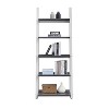 5-Tier Shelves,Bookshelf, Storage Rack, Bookcase with Rubber Wood Frame, Ladder Shelf - 2 of 4
